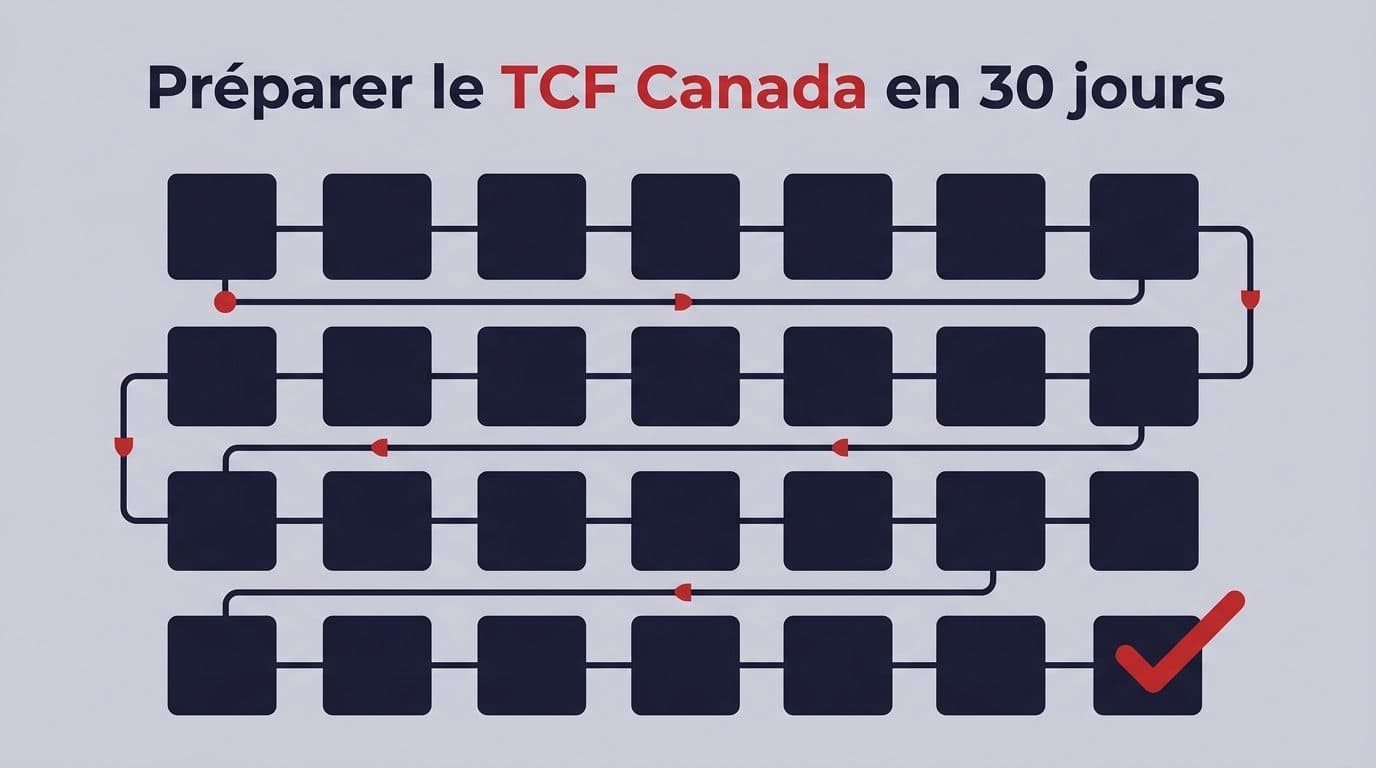 Illustration d'un parcours en cases qui mène à une coche finale