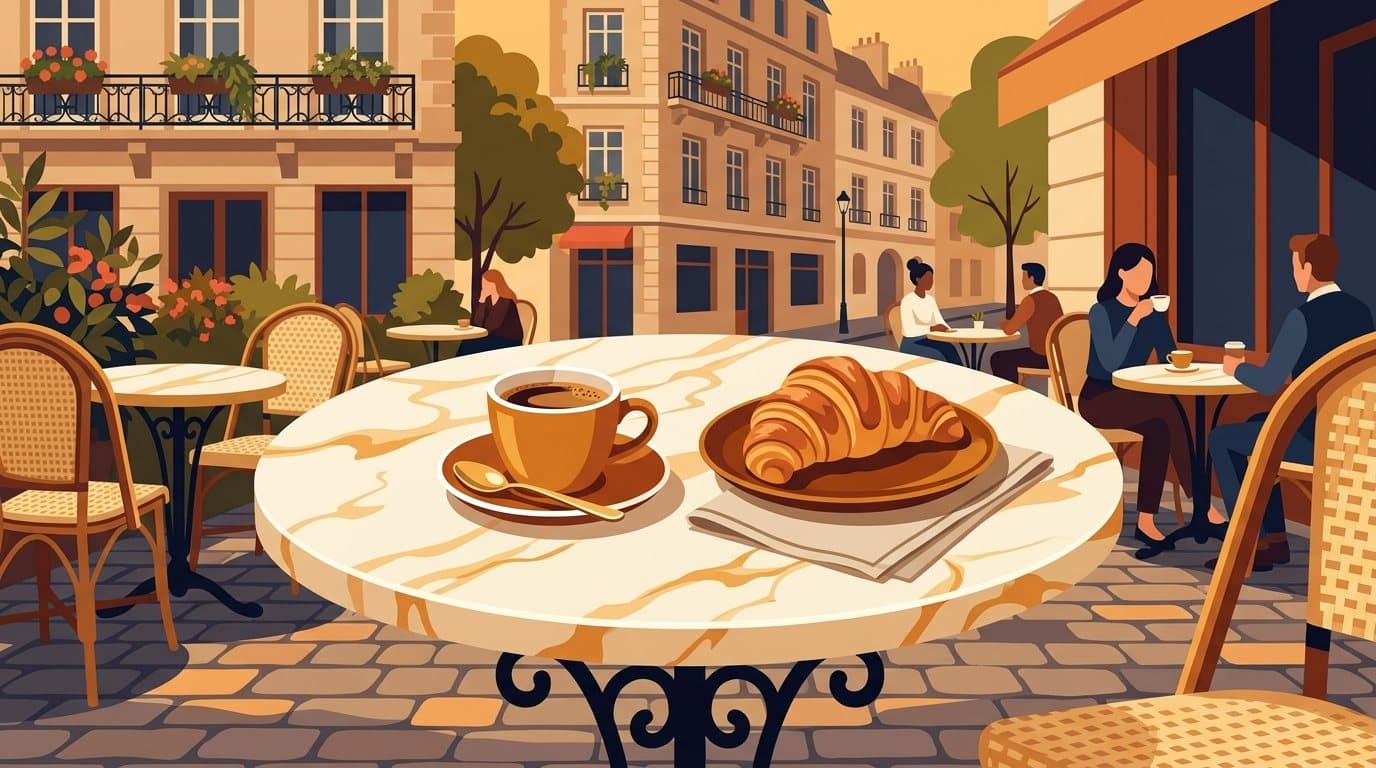 At the café