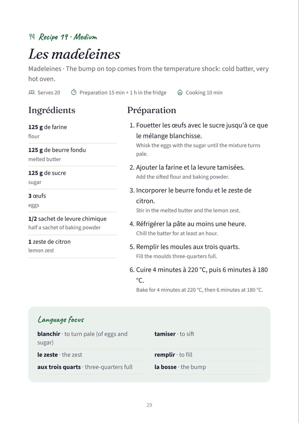 Page 29: Les madeleines
