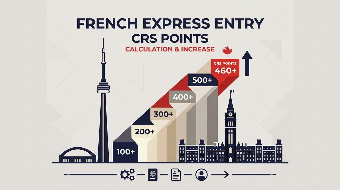 Illustration of rising CRS score steps between the CN Tower and Parliament